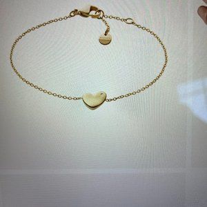 Skagen Kariana Gold-Tone Stainless Steel Heart Chain Bracelet